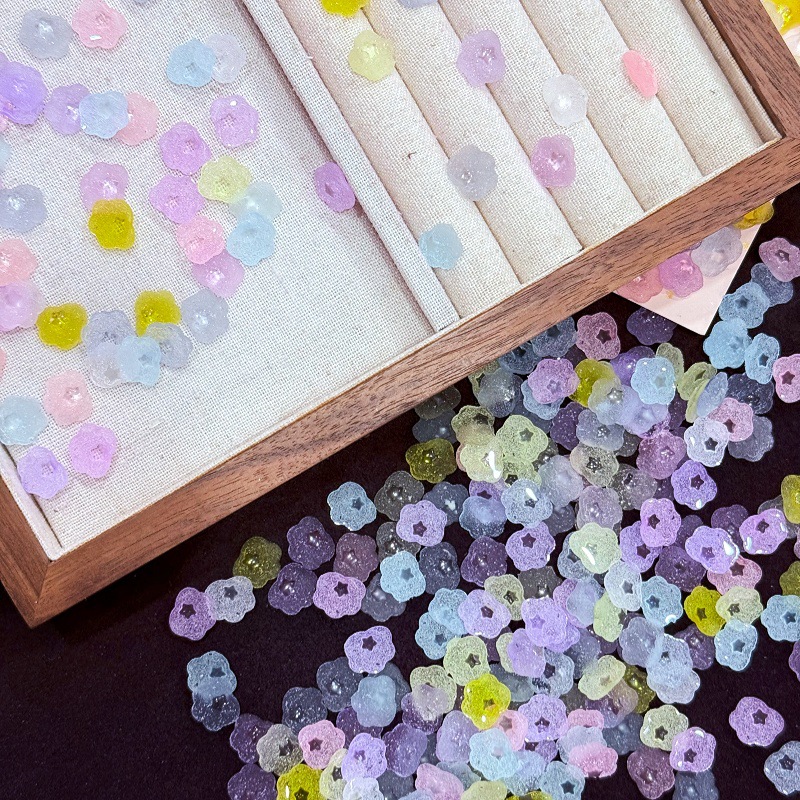 Resin Art Case - 50개 11X10.5mm 미니 설탕 구름 레진