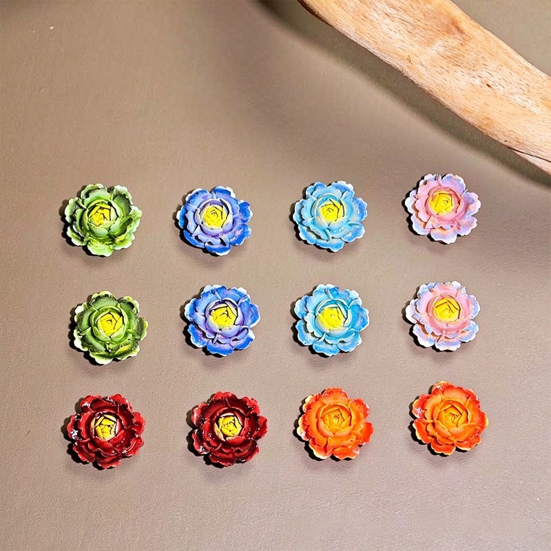 50개입, 다양한 색상의 3D 레진 장미 모양 플랫 백 - Resin Art Rose 리뷰 및 가격