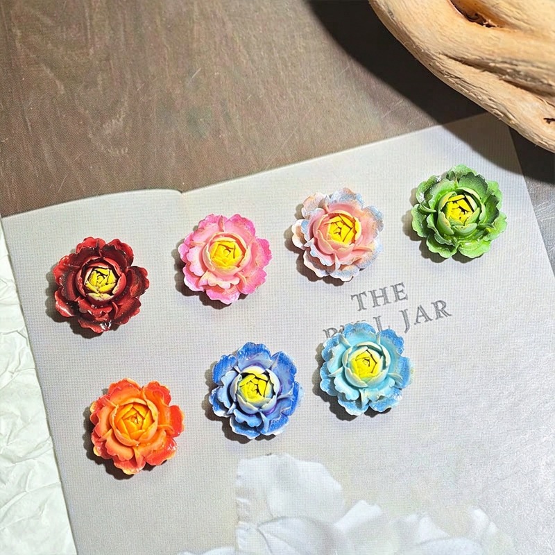 50개입, 다양한 색상의 3D 레진 장미 모양 플랫 백 - Resin Art Rose 리뷰 및 가격